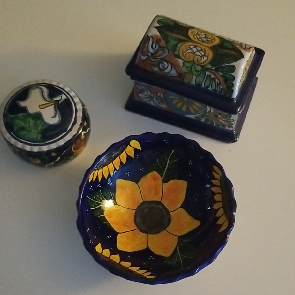 Handcrafted Trio of Mexican Ceramics